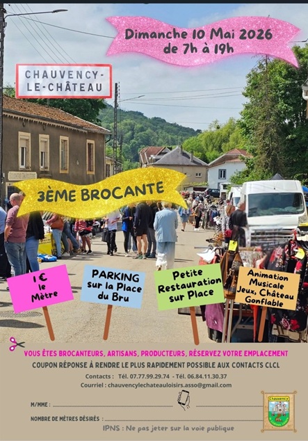 Brocante à Chauvency-le-Château le 10 Mai 2026