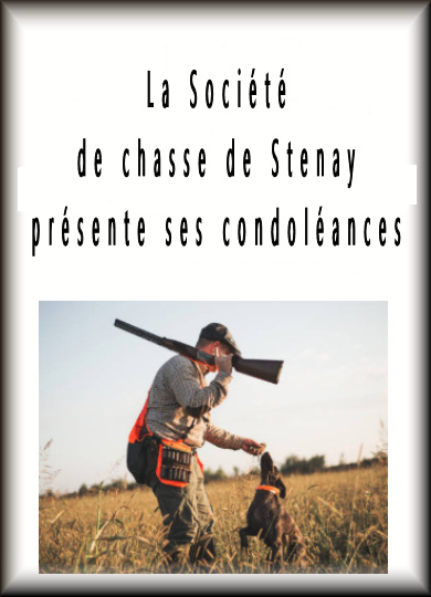 La société de chasse présente ses condoléances