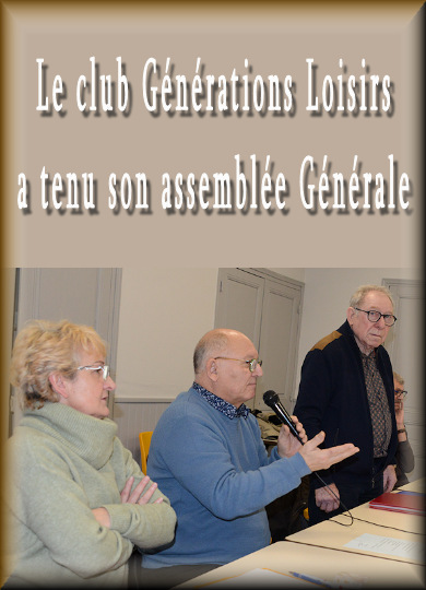 Assemblée Générale du club Générations Loisirs 2026