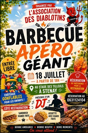 Barbecue géant avec les Diablotins le 18 juillet