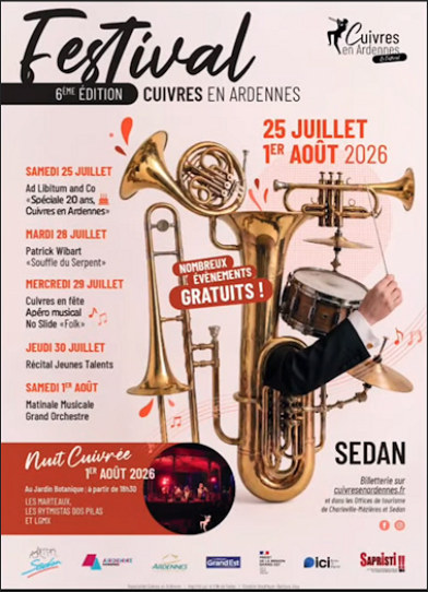 Festival cuivres en Ardennes du 25 juillet au 1er août 2026