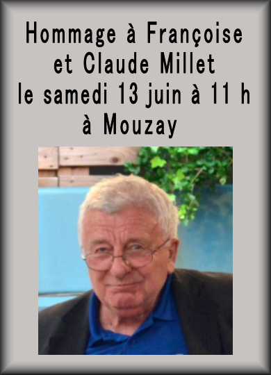 Hommage à Françoise et Claude MILLIER le samedi 13 juin à Mouzay
