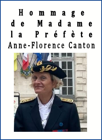 Hommage de Madame la Préfète Anne-Florence Canton à M. Stéphane Perrin