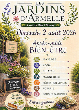 Après-midi Bien être aux jardins d'Armelle le dimanche 2 août à partir de 14 h