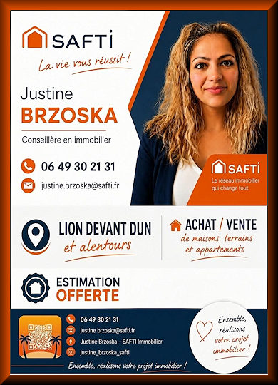 Nouvelle conseillère en immobilier à Dun-sur-Meuse, Justine BRZOSKA, chez SAFTI
