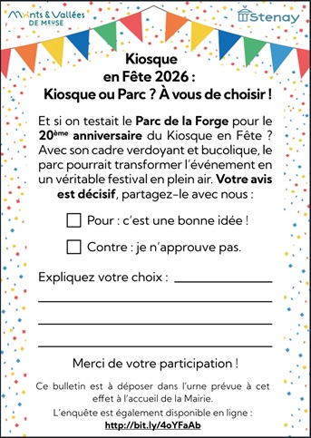 Sondage fête du kiosque